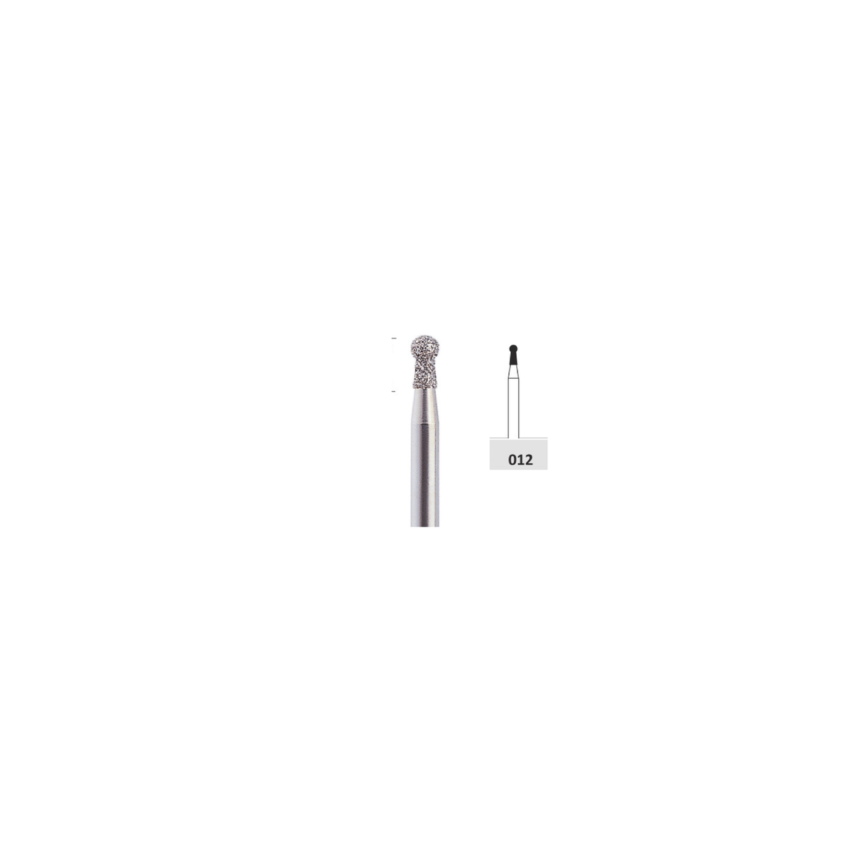 Fresa Diamante Bola Con Cuello Friction Grip 1.2 mm 5Pz P6 D 002-012 - producto dental BIGtree