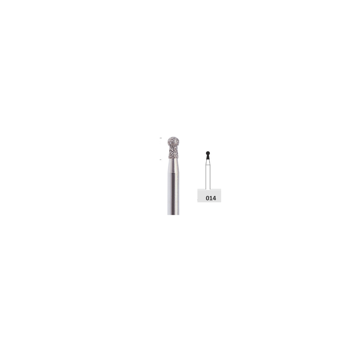 Fresa Diamante Bola Con Cuello Friction Grip 1.4 mm 5Pz P6 D 002-014 - producto dental BIGtree