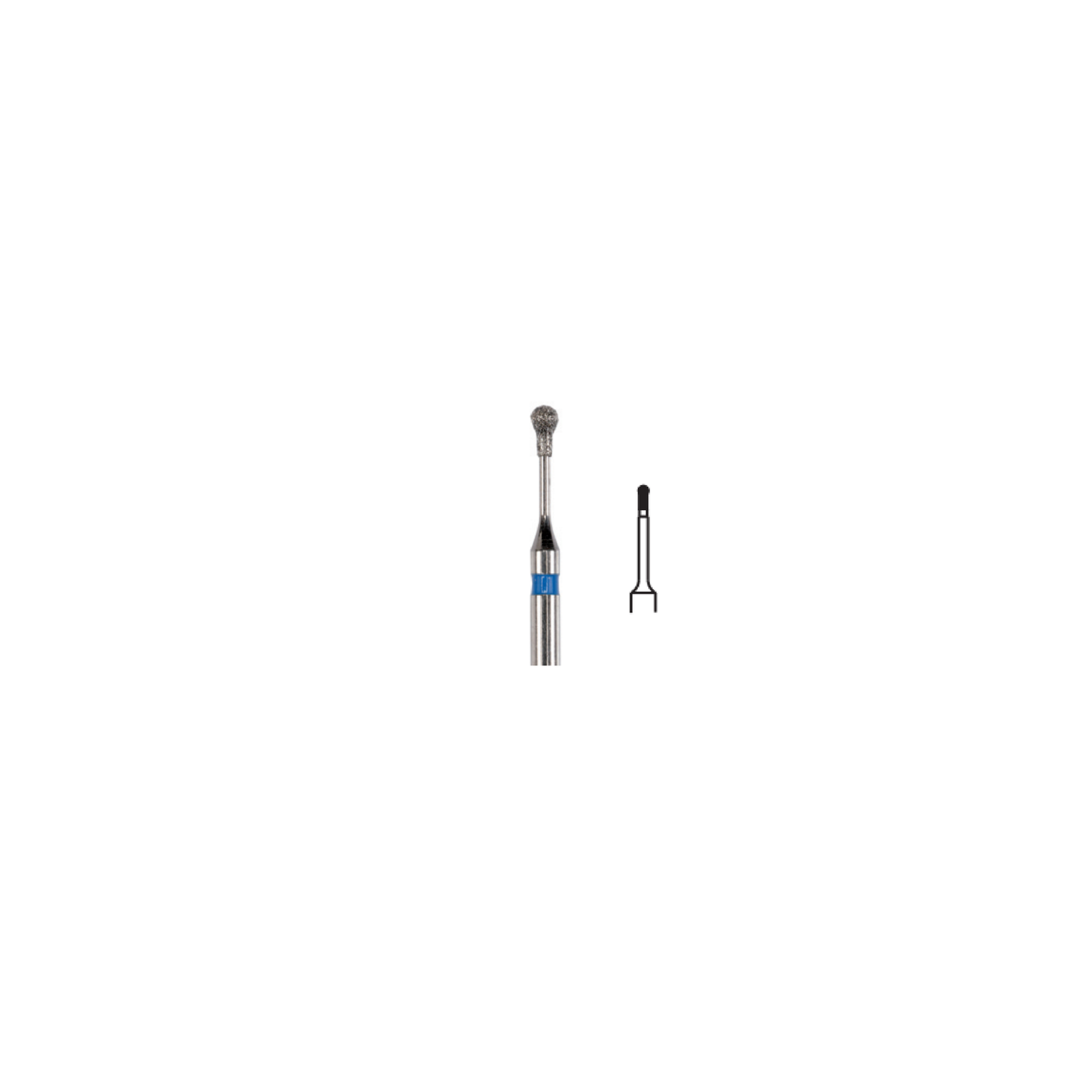 Fresa Diamante Bola Con Cuello Mi Friction Grip 0.8 mm 5Pz P23 D 002-008