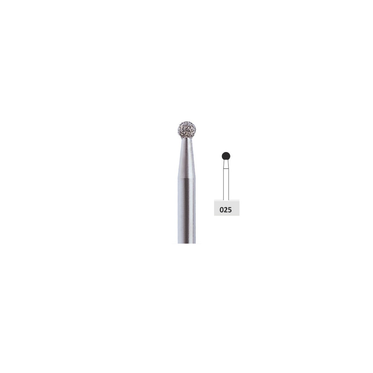 Fresa Diamante Bola Friction Grip 2.5mm 5Pz P6 D 001-025 - producto dental BIGtree