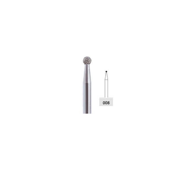 Fresa Diamante Bola Friction Grip g 0.8 mm 5Pz P6 D 001-008 - producto dental BIGtree