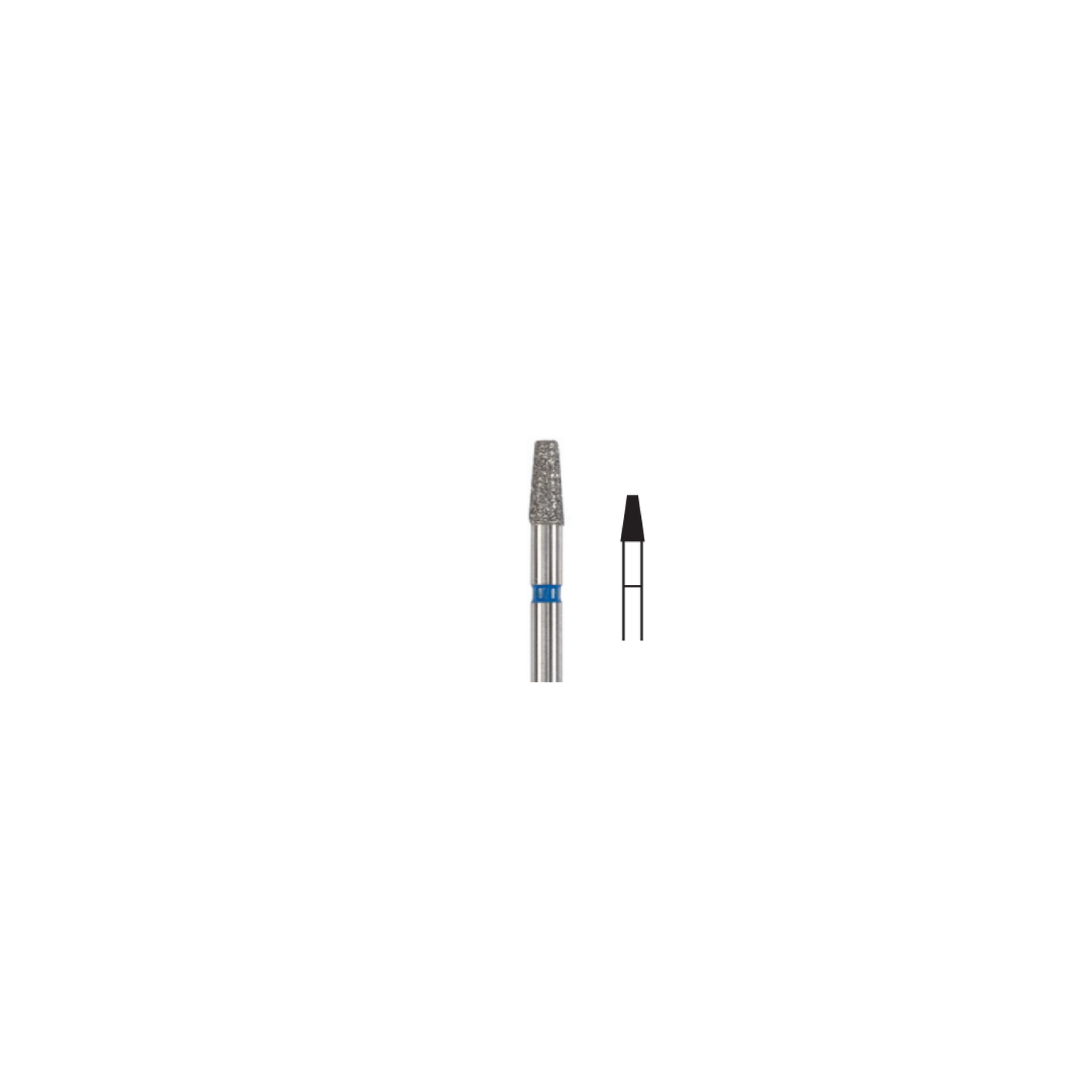 Fresa Diamante Conica Plana Corta Friction Grip 2.1 mm 5Pz P12 D 170-021
