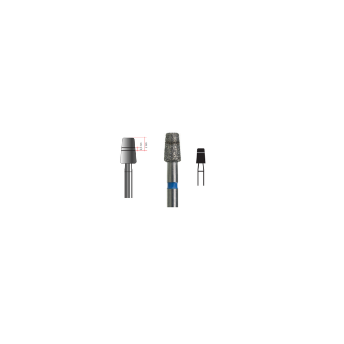 Fresa Diamante Conica Plana Md 2.5 mm 5Pz P22 D 544-025