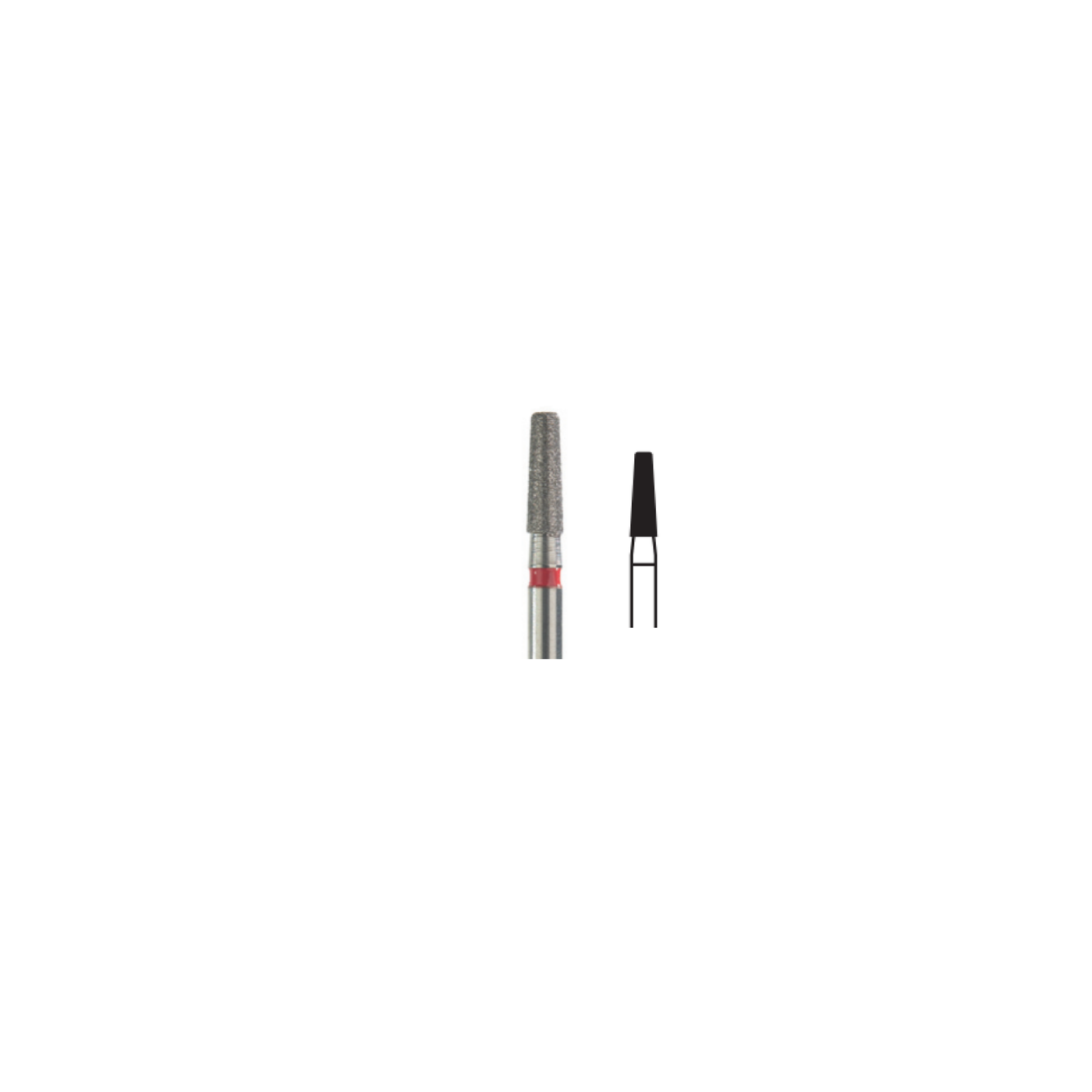 Fresa Diamante Conica Plana Red M Friction Grip 1.8 mm 5Pz P21 D 584-018