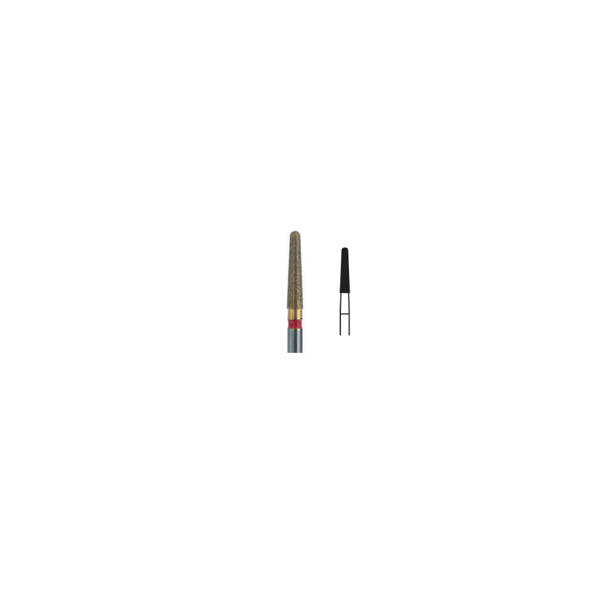 Fresa Diamante Para Zirconia Conica Red Friction Grip 1.6 mm 5Pz P58 D - producto dental BIGtree