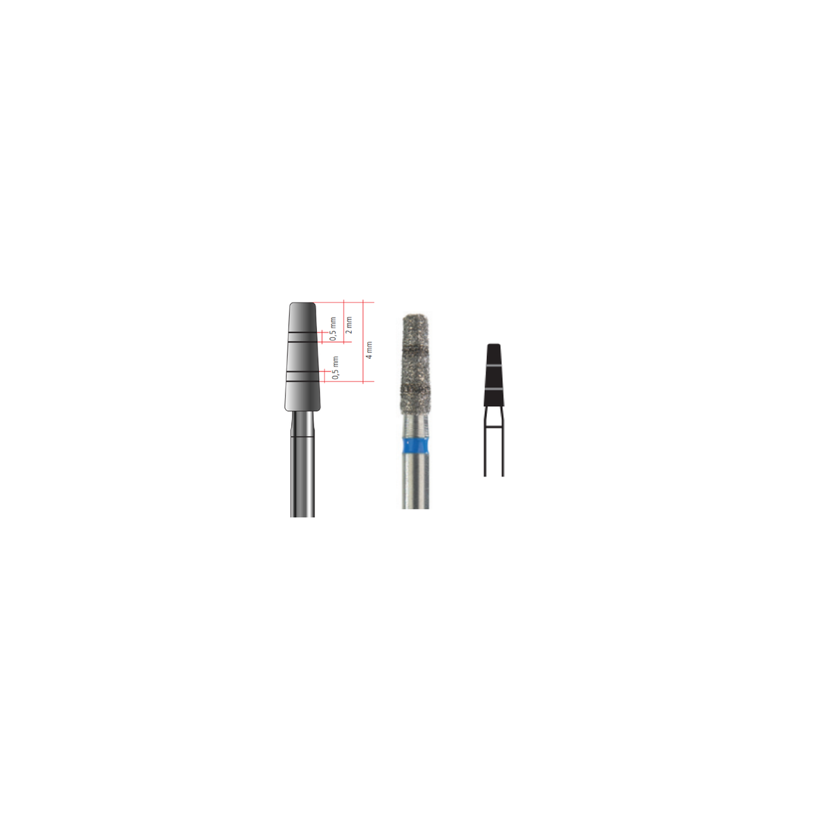 Fresa Diamante Tronco Conica 1.8 mm 5Pz P22 D 546-018 - producto dental BIGtree
