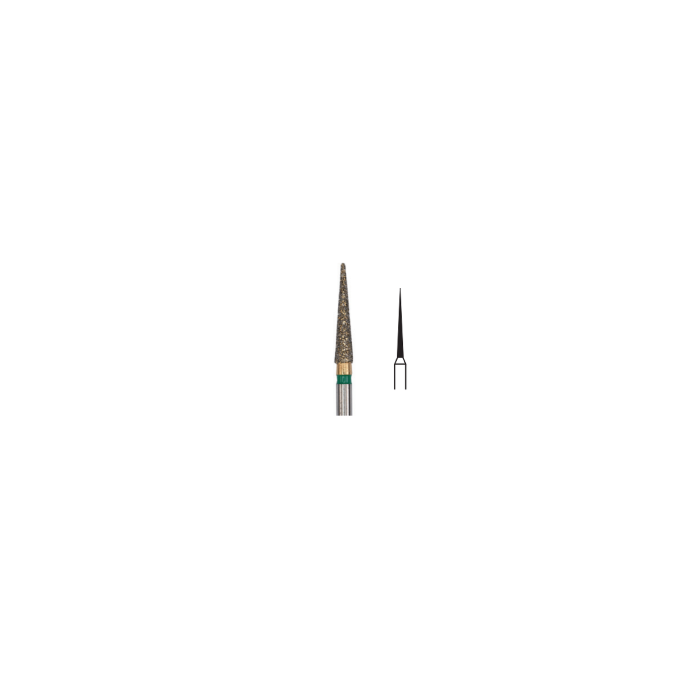 Fresa Piraña Aguja Gd Friction Grip 1.0 mm 2Pz P35 D 166-010