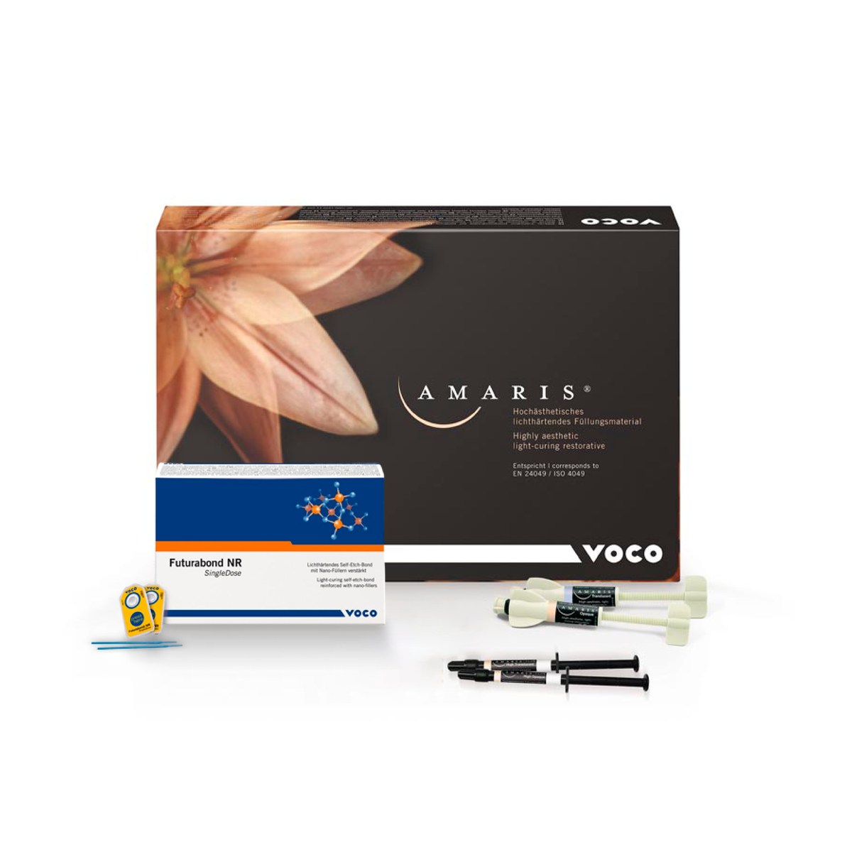 Amaris Set Jeringas 8 X 4 G, Amaris Flow 2 X 1.8 G + Futurabond NR SD + Accesorios - producto dental BIGtree