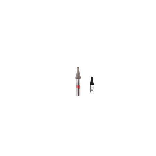 Fresa Diamante Flama Red Friction Grip 2.2 mm 5Pz P21 D 466-022 - producto dental BIGtree